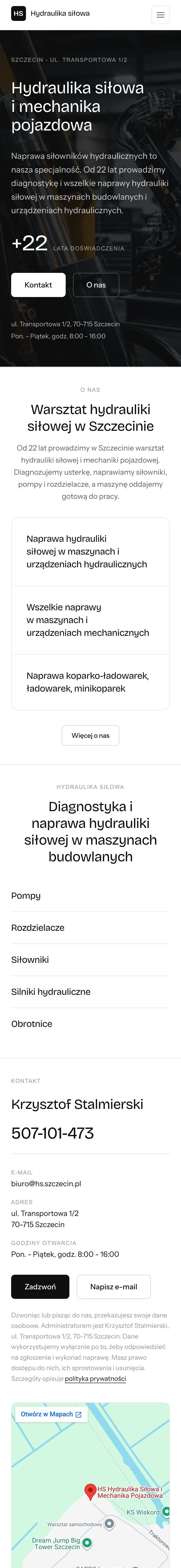 H.S. Hydraulika Siłowa - mobile